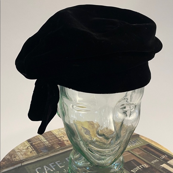Accessories - Black Velvet Turban Hat - Women Accessories